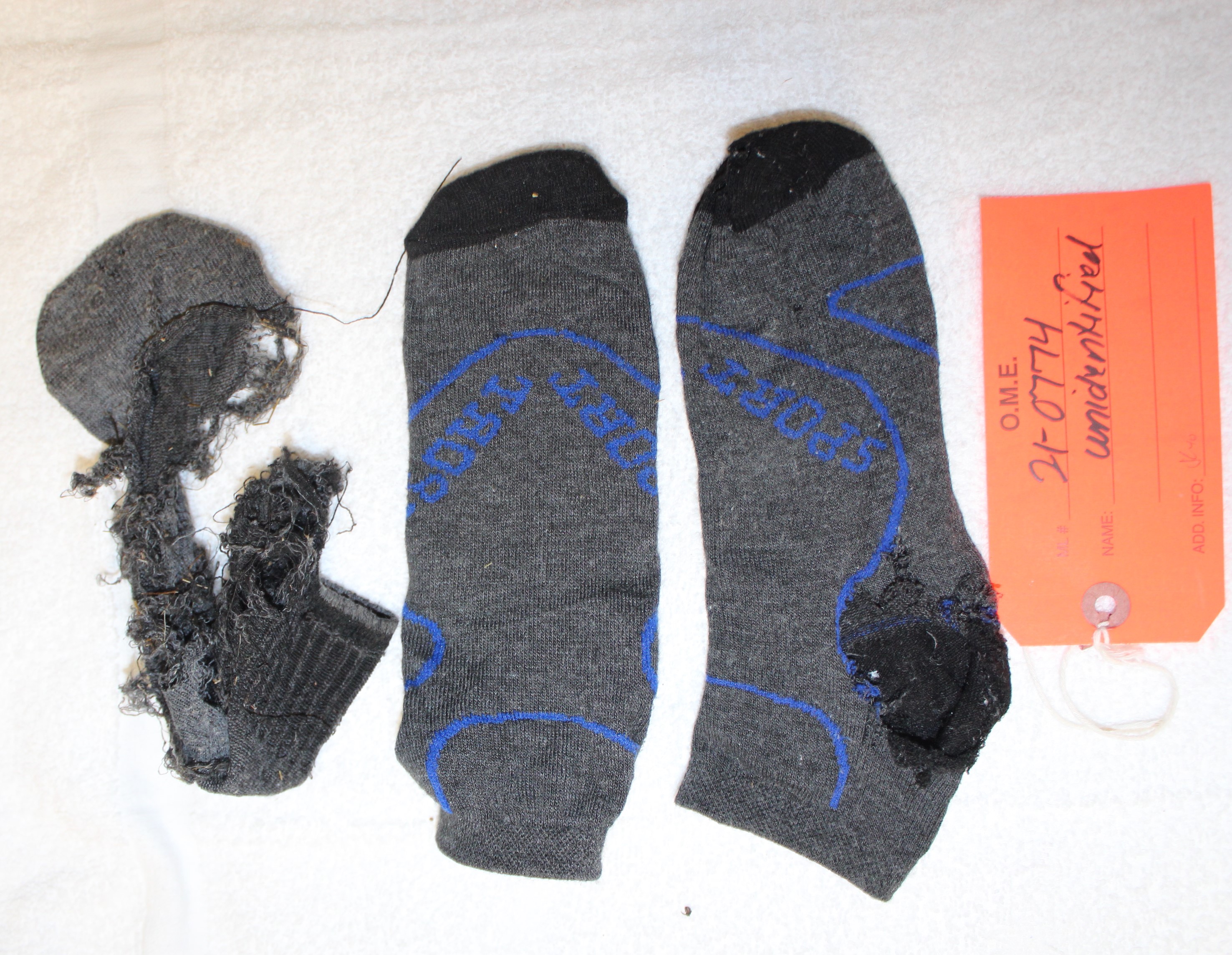 NamUs UP106624 — socks